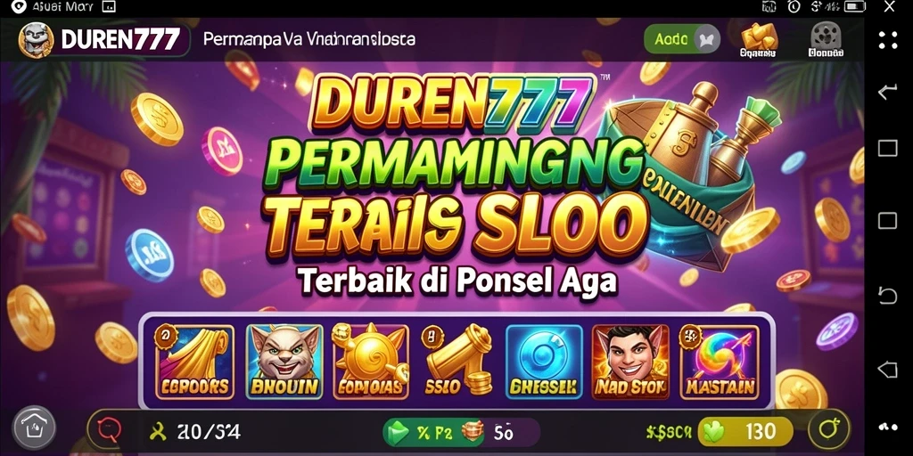 Tampilan mengesankan saat bermain Slot DUREN777 di ponsel.