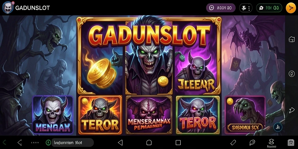 Tangkapan layar menampilkan momen menegangkan dalam gameplay GADUNSLOT.