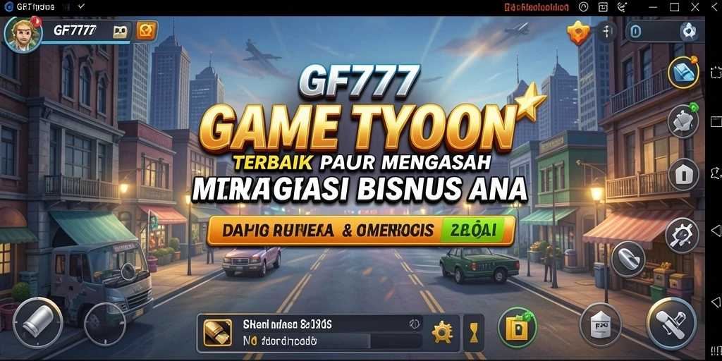 Tampilan menarik dari gameplay GF777 dalam membangun bisnis Tycoon.