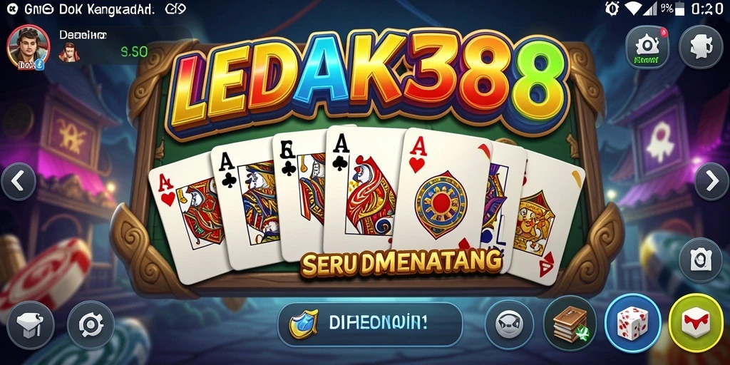 Tampilan utama gameplay domino di LEDAK388 yang menarik.